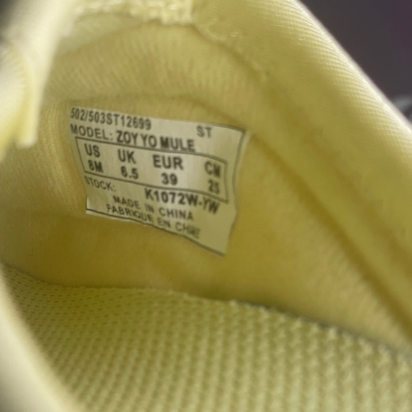 Ryka Yellow Slip On Sneaker Mule New With Box 8 Comfort - Picture 2 of 6